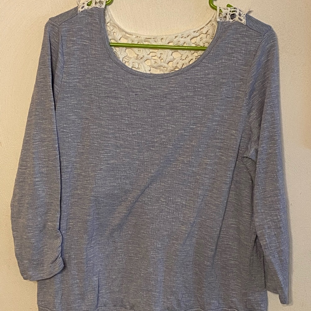 Dark Blue Lace Back Apt. 9 Long sleeve